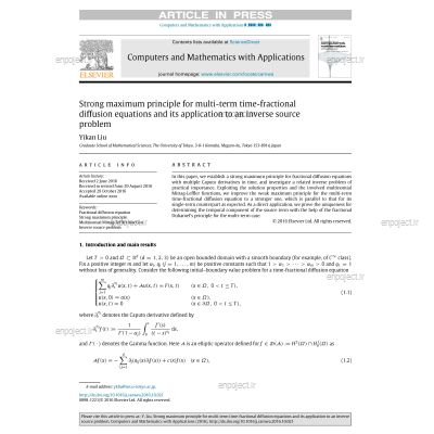 Strong maximum principle for multi-term time-fractional diffusion equations and its application to an inverse source problem